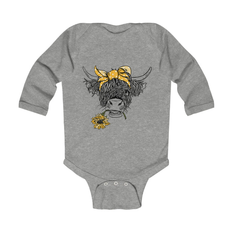 Longhorn Cow Infant Long Sleeve Bodysuit