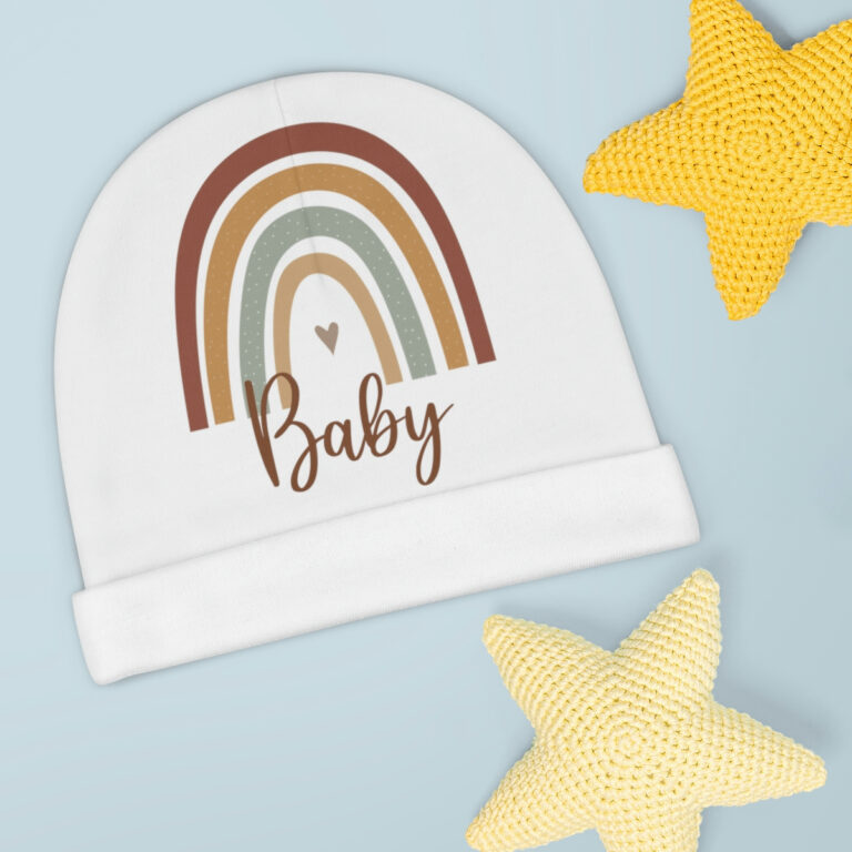 Retro Rainbow Baby Beanie