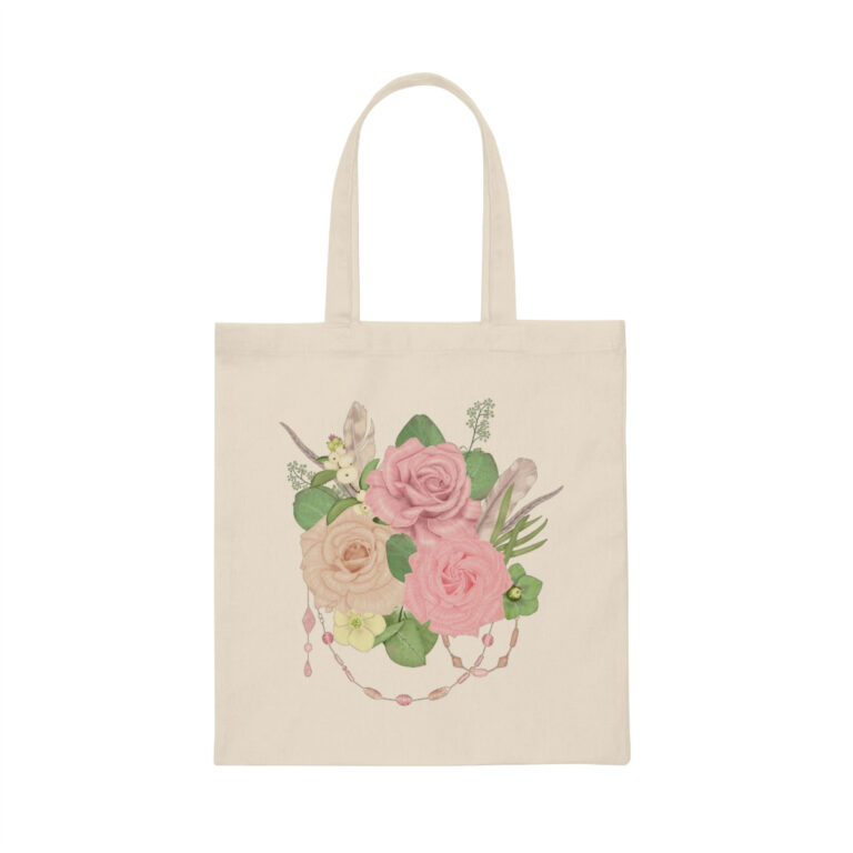 Boho Bouquet Canvas Tote Bag