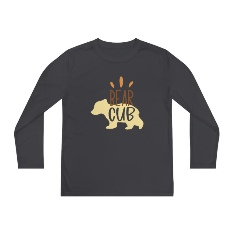 Bear Cub Youth Long Sleeve Moisture-Wicking T Shirt