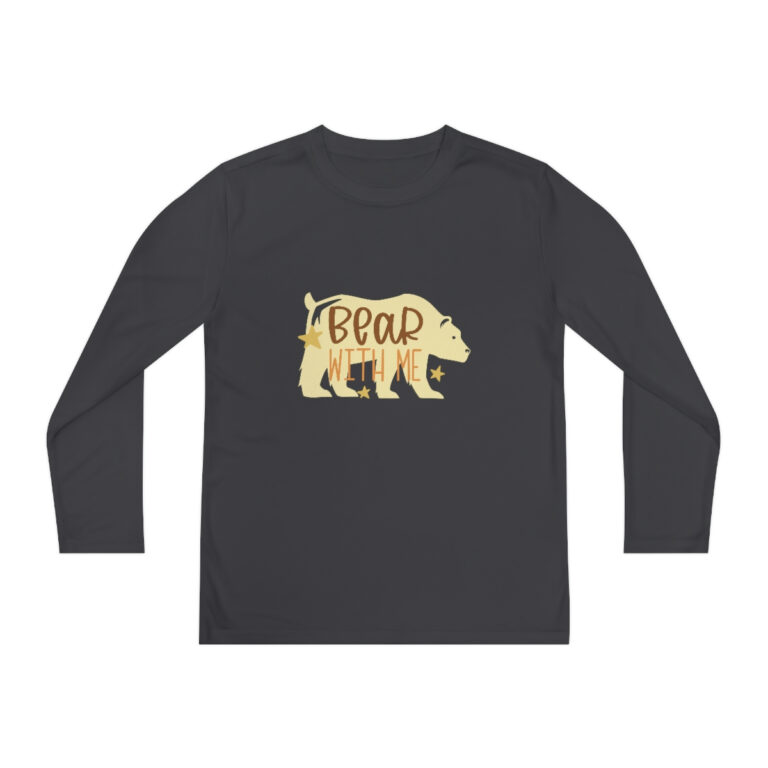 Bear with Me Youth Long Sleeve Moisture-Wicking T Shirt