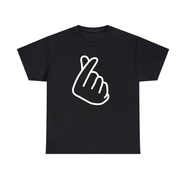 Korean FInger Heart Shirt Black