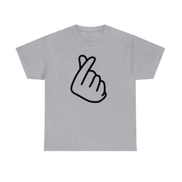 Korean FInger Heart Shirt Sport Grey