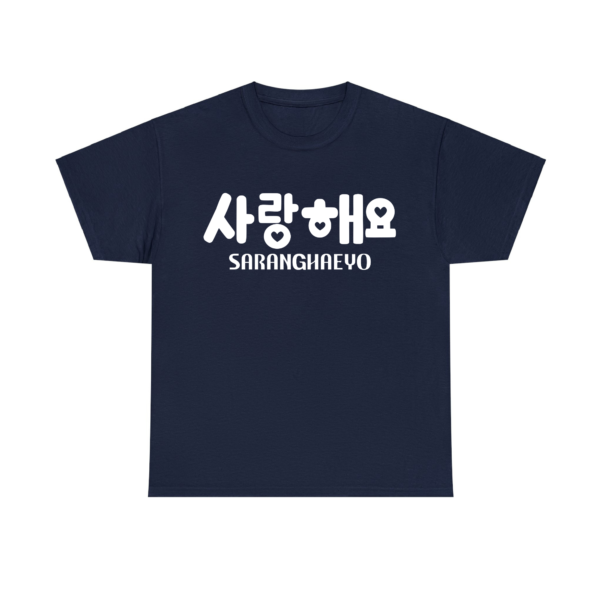 Saranghaeyo Korean Love Shirt Navy