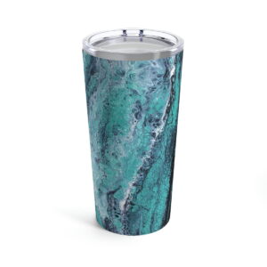 Green Blue Marble Tumbler