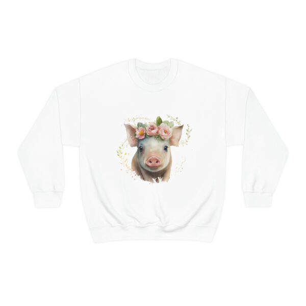 Floral Watercolor Pig Sweatshirt