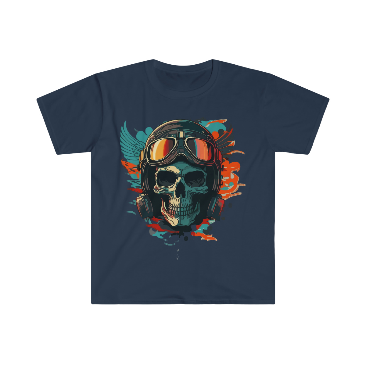 Skull Apparel 3D Baro Biker Softstyle Wear T-Shirt Unisex -