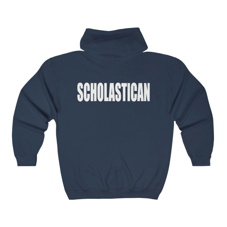 Scholastican (Back and Front) Full Zip Hoodie Sweatshirt