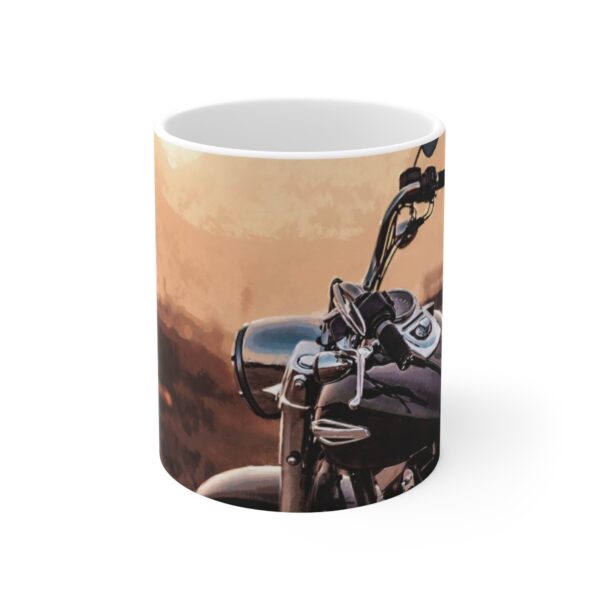 Motorbike Sunset Ceramic Mug