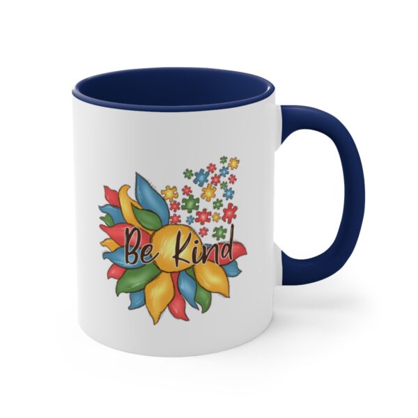 Autism Sunflower Accent Mug