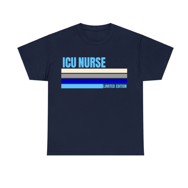 Retro Blue ICU Nurse Navy Shirt