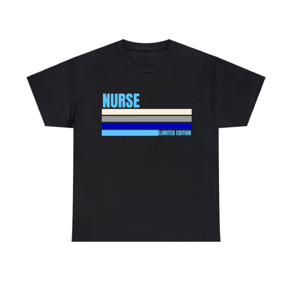 Retro Blue Nurse Black Shirt