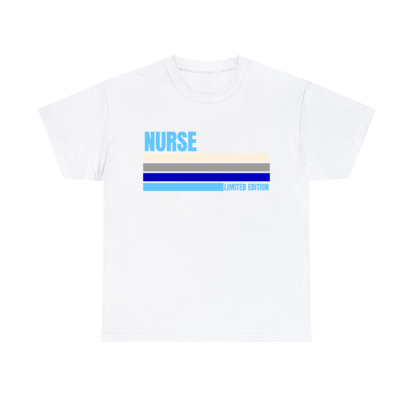 Retro Blue Nurse Sport Grey Shirt 2