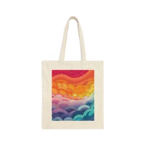 Rainbow Canvas Tote Bag