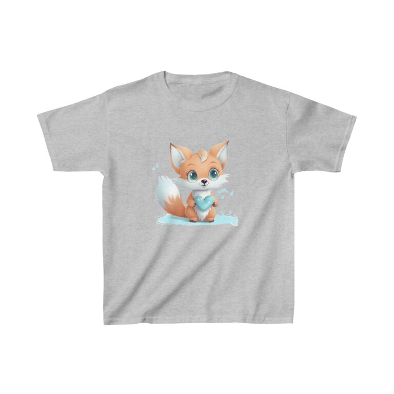 Fox Pastel Heart Youth Kids T Shirt