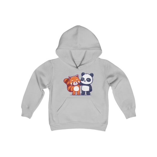 Red Panda Youth Hoodie Sport Grey