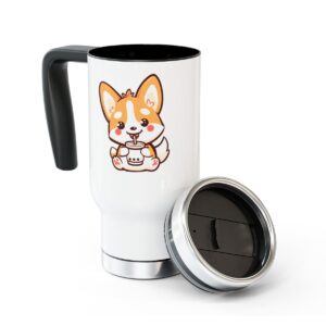 Cartoon Corgi Travel Mug